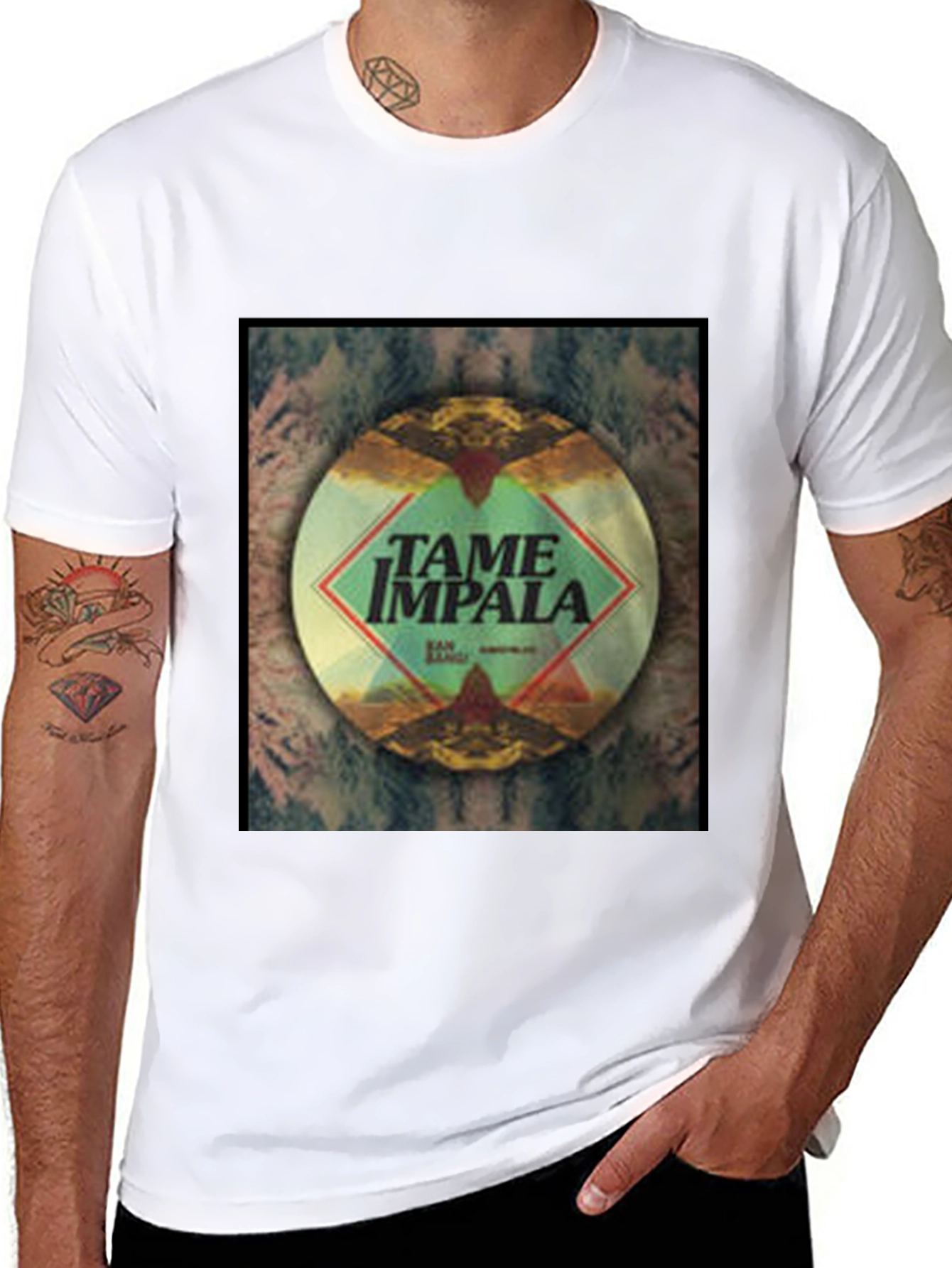Tame Impala Black Cotton Graphic Tee