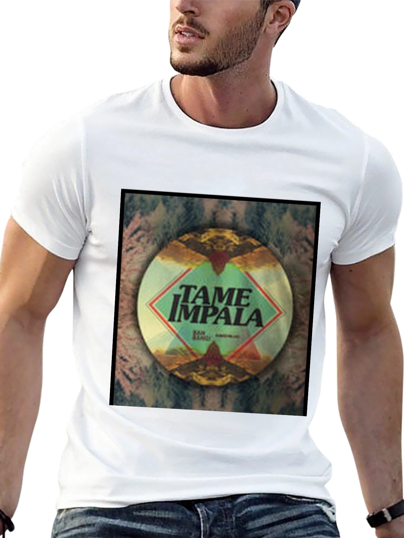 Tame Impala Black Cotton Graphic Tee