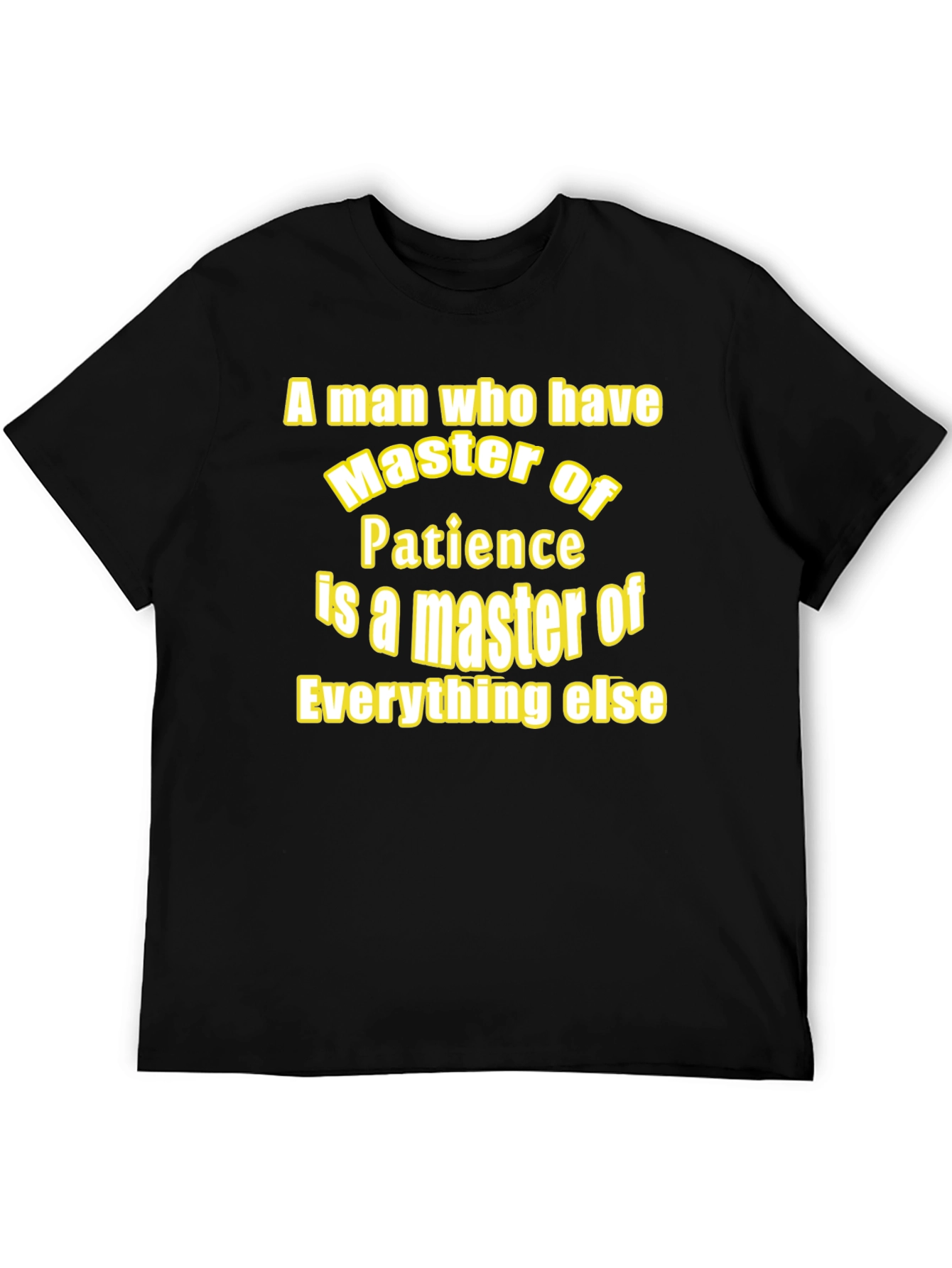 Master of Patience Black Graphic T-Shirt