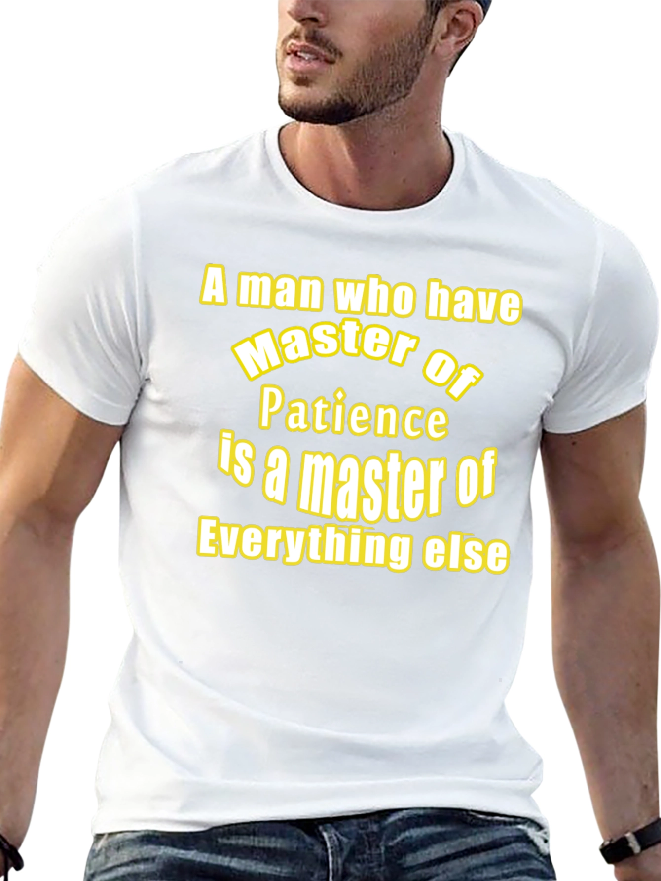 Master of Patience Black Graphic T-Shirt