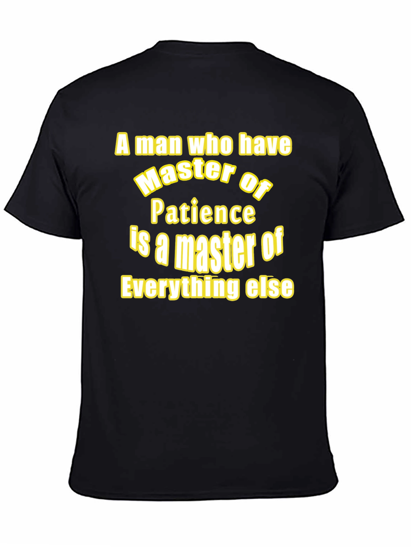 Master of Patience Black Graphic T-Shirt