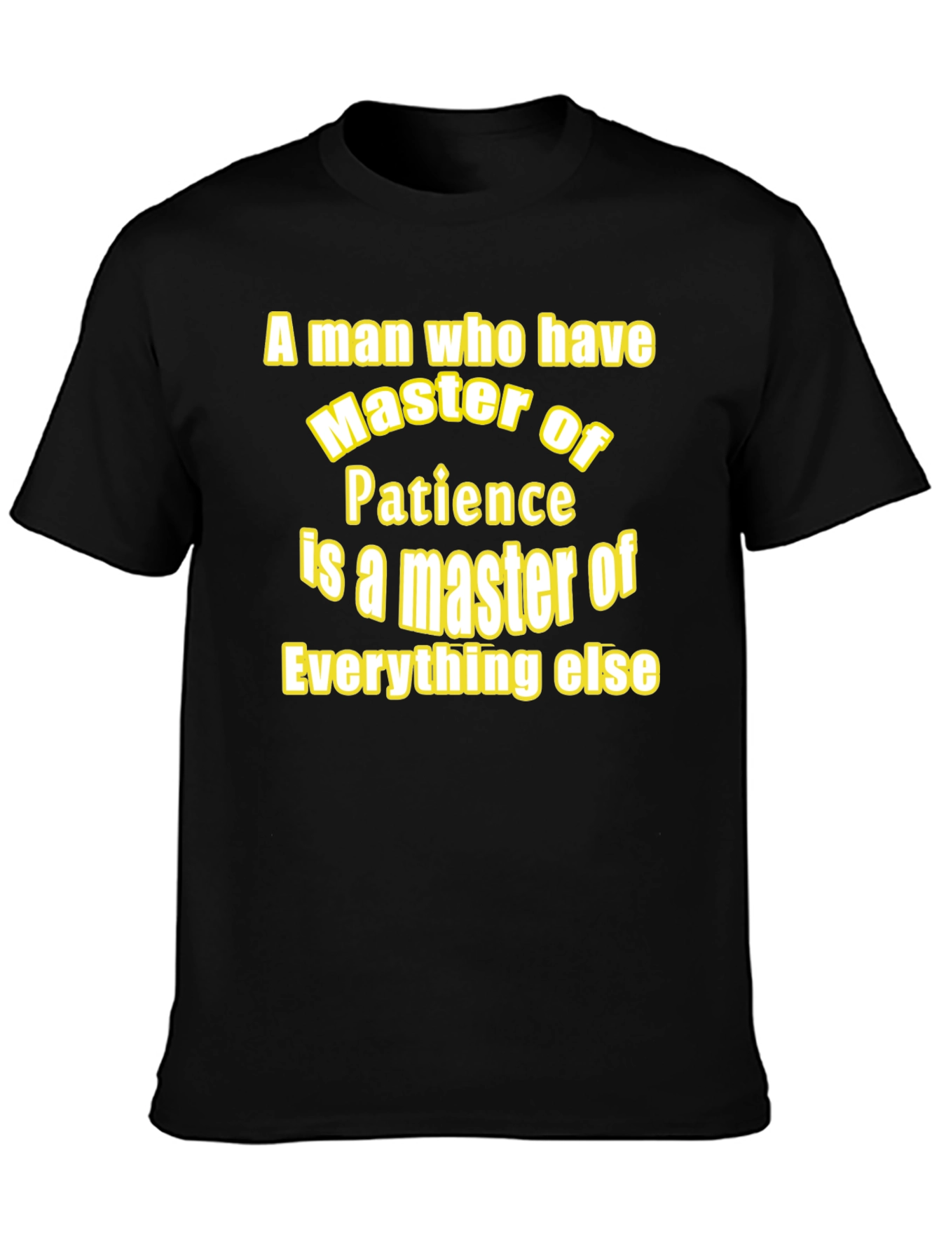 Master of Patience Black Graphic T-Shirt