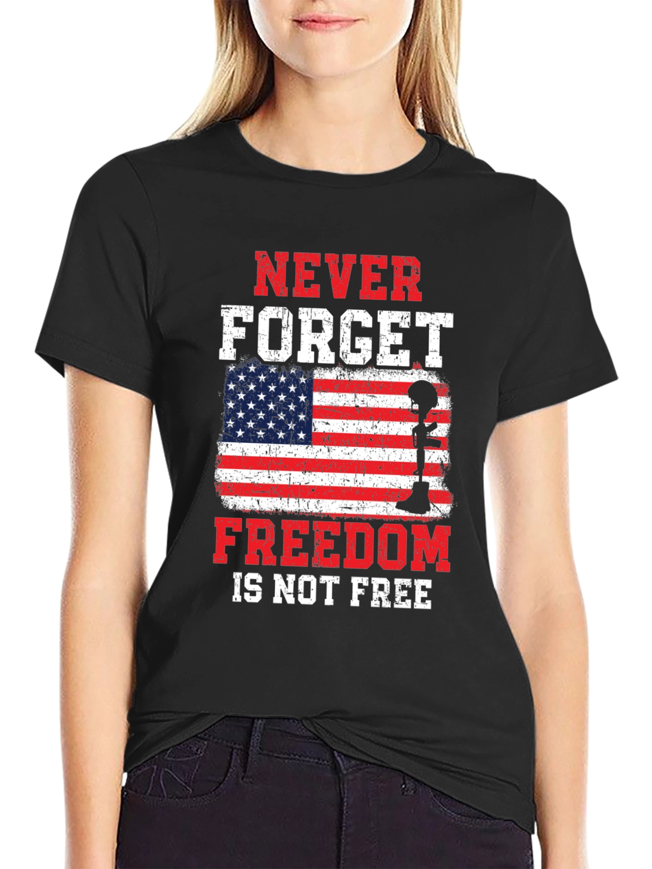 Patriotic Never Forget Graphic Tee