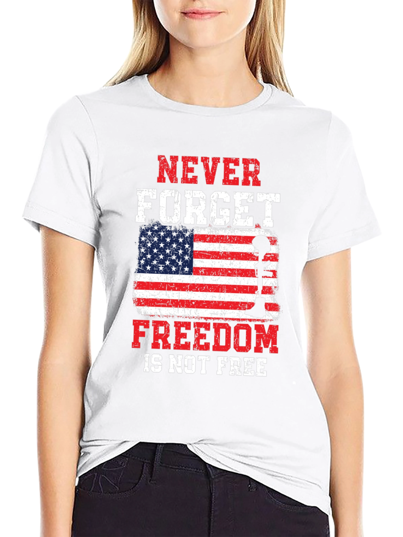 Patriotic Never Forget Graphic Tee
