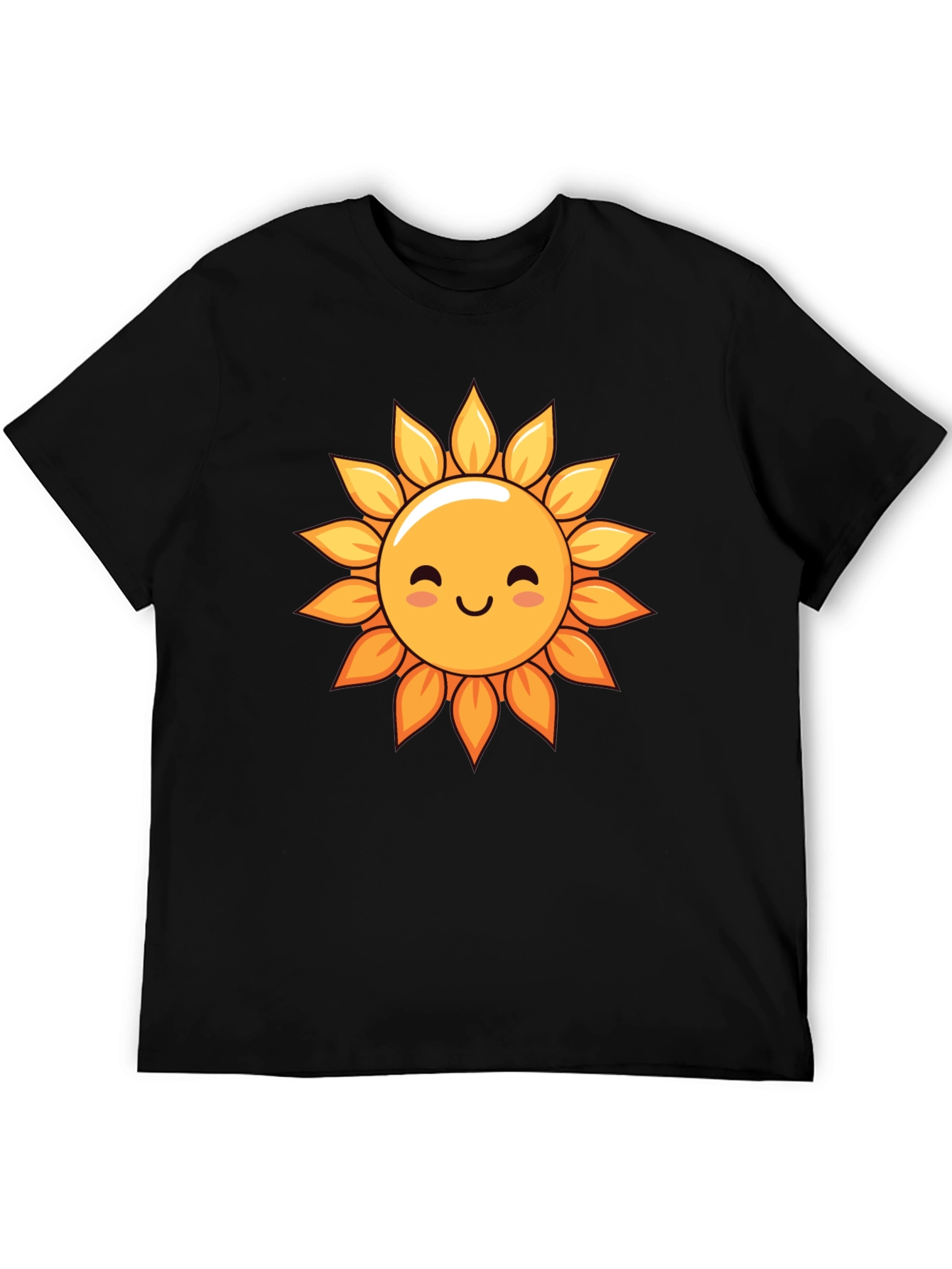 Cute Sunflower Graphic Tee - Black T-Shirt