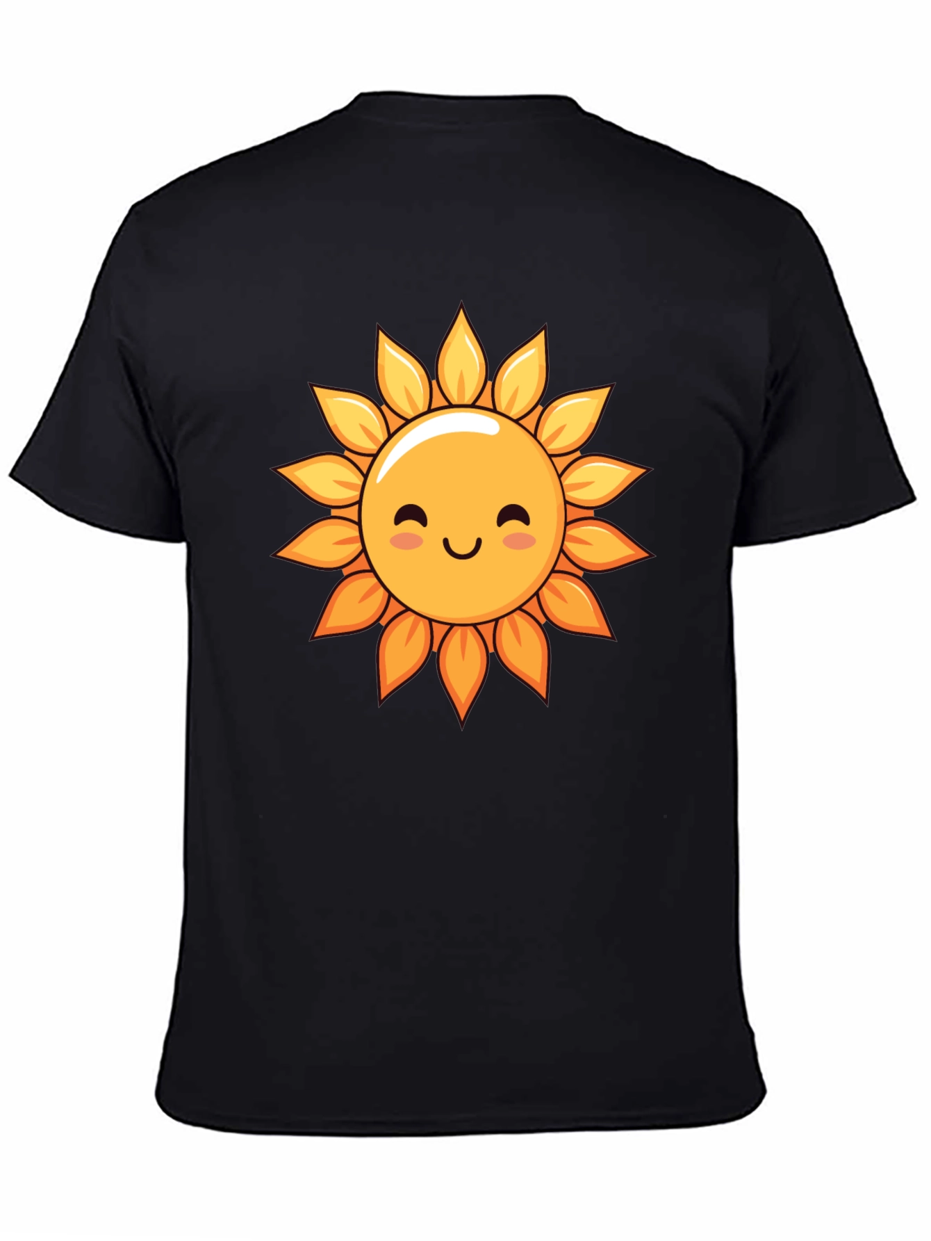 Cute Sunflower Graphic Tee - Black T-Shirt