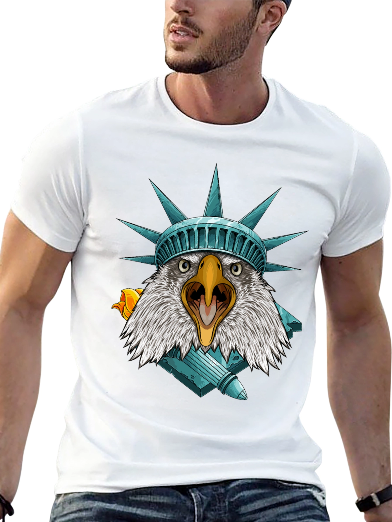 Eagle Statue of Liberty Graphic Tee