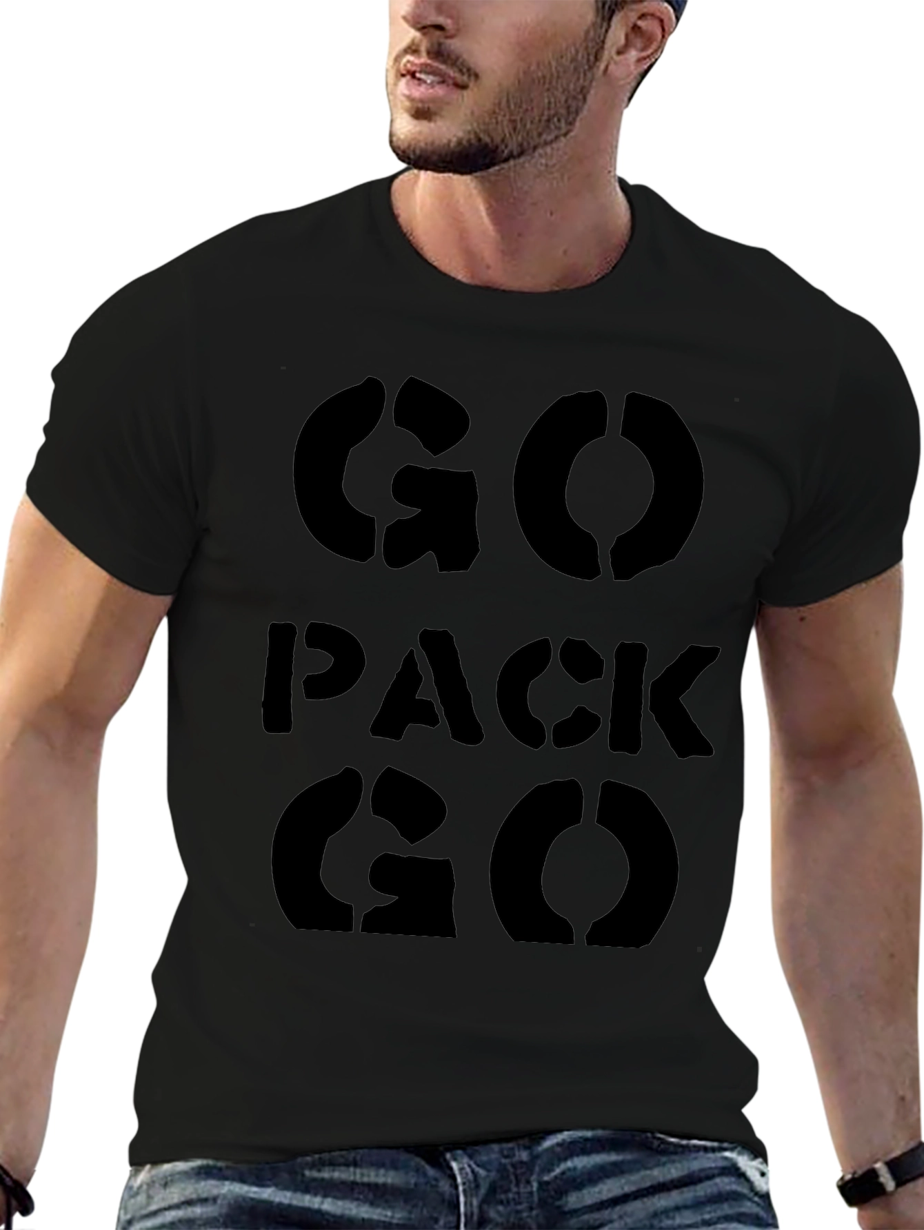 Go Pack Go Black T-Shirt