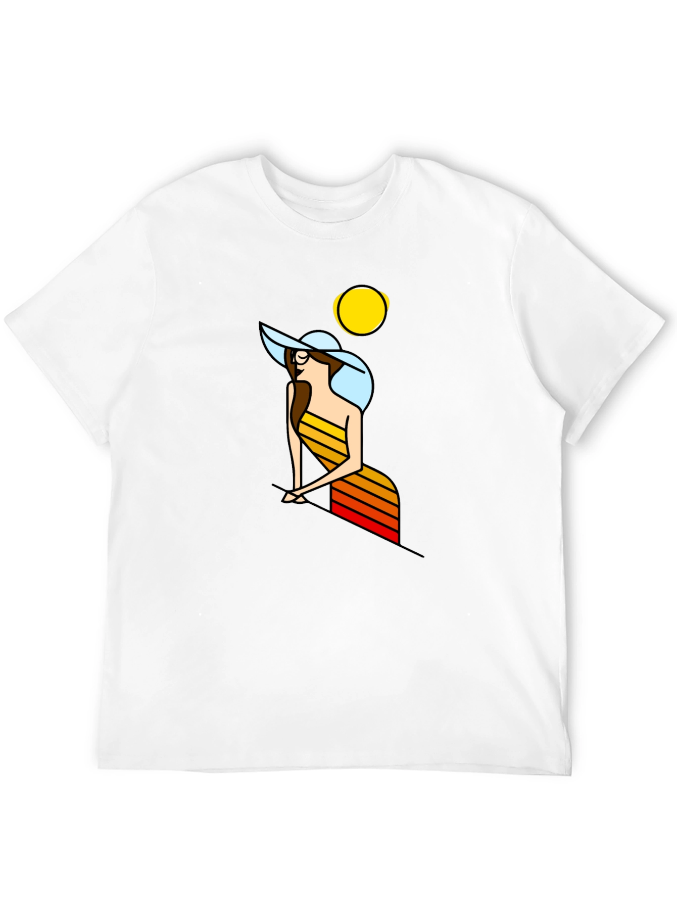 Retro Woman Graphic T-Shirt - Black