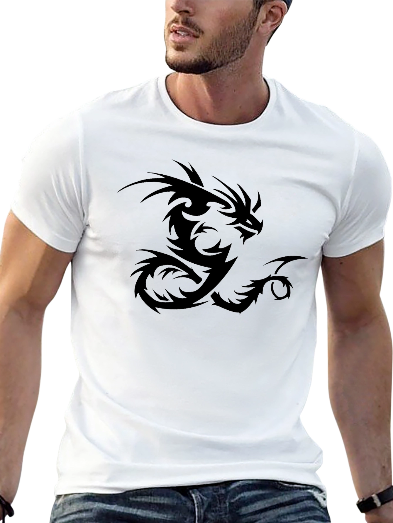 Dragon Graphic T-Shirt - Bold Black Tee