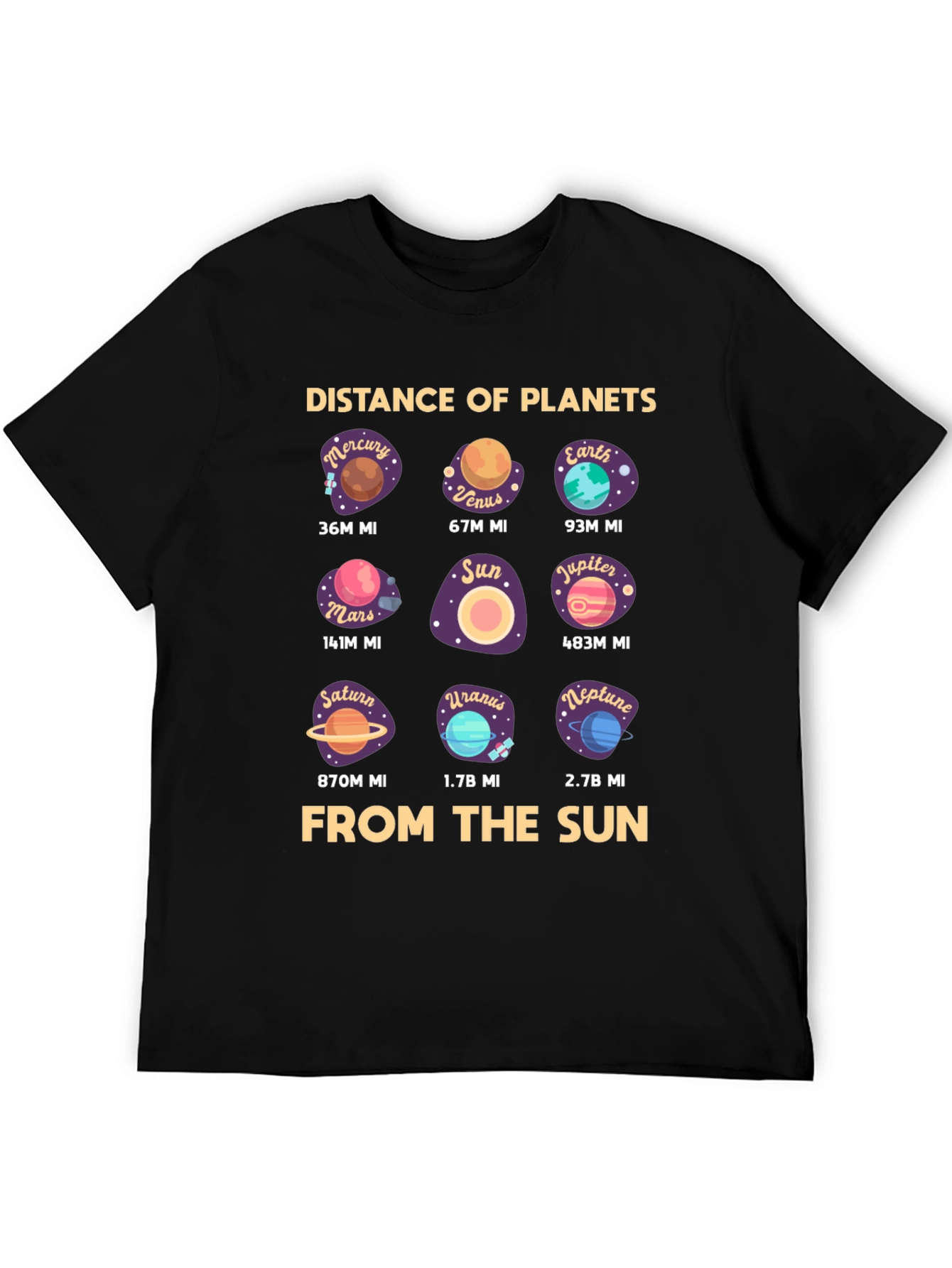 Distance of Planets T-Shirt - Astronomy Space Tee