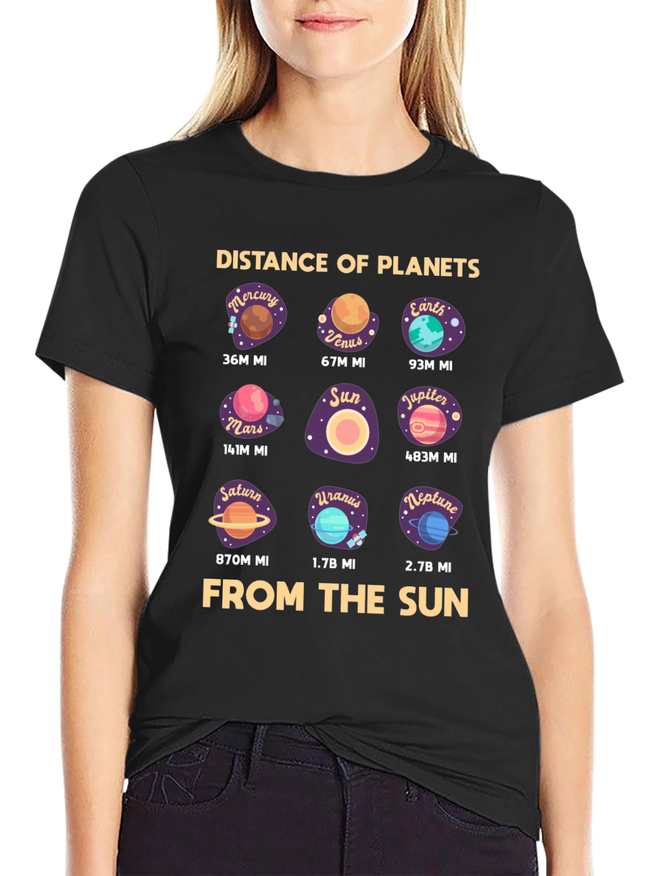 Distance of Planets T-Shirt - Astronomy Space Tee