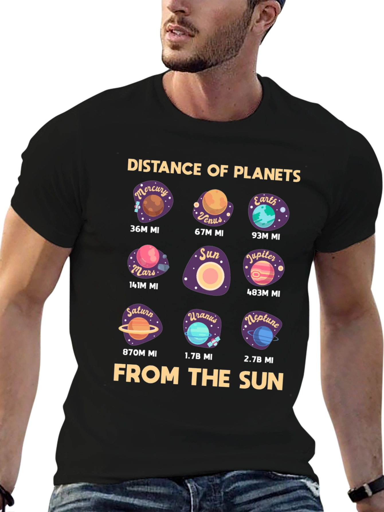 Distance of Planets T-Shirt - Astronomy Space Tee