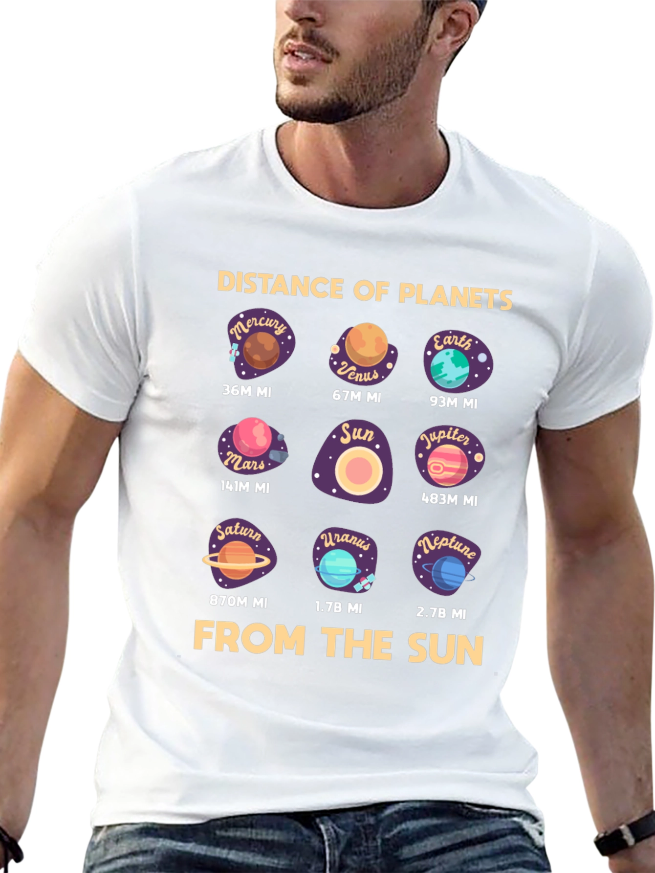 Distance of Planets T-Shirt - Astronomy Space Tee
