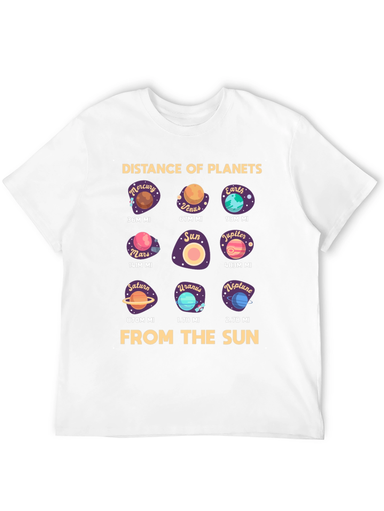 Distance of Planets T-Shirt - Astronomy Space Tee