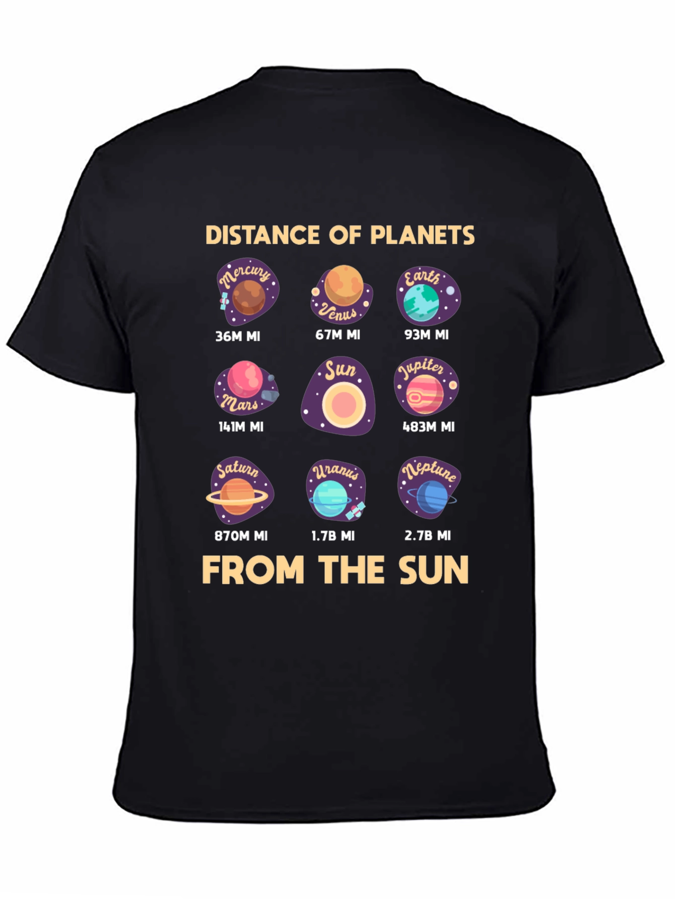 Distance of Planets T-Shirt - Astronomy Space Tee