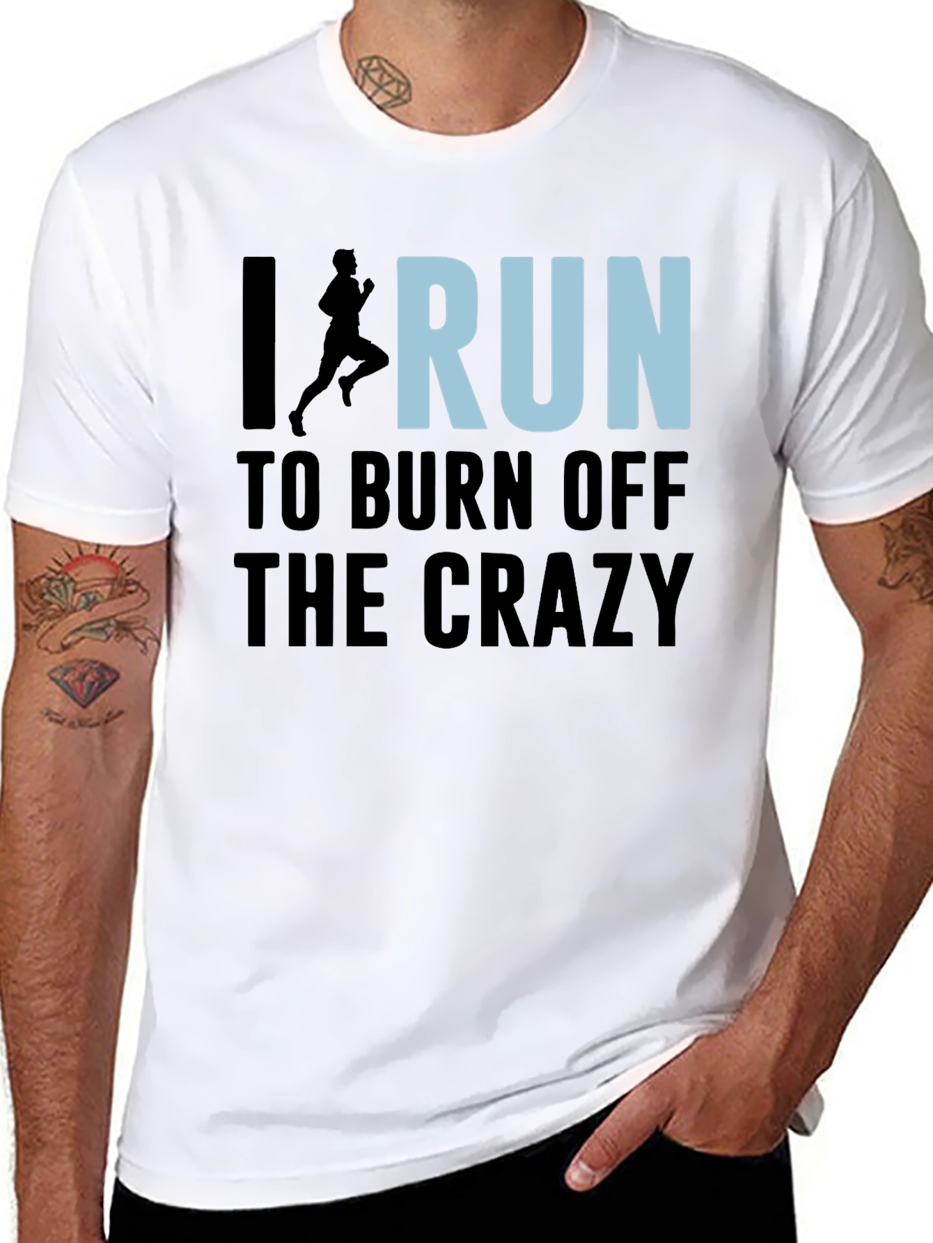 I Run to Burn Off the Crazy Graphic T-Shirt