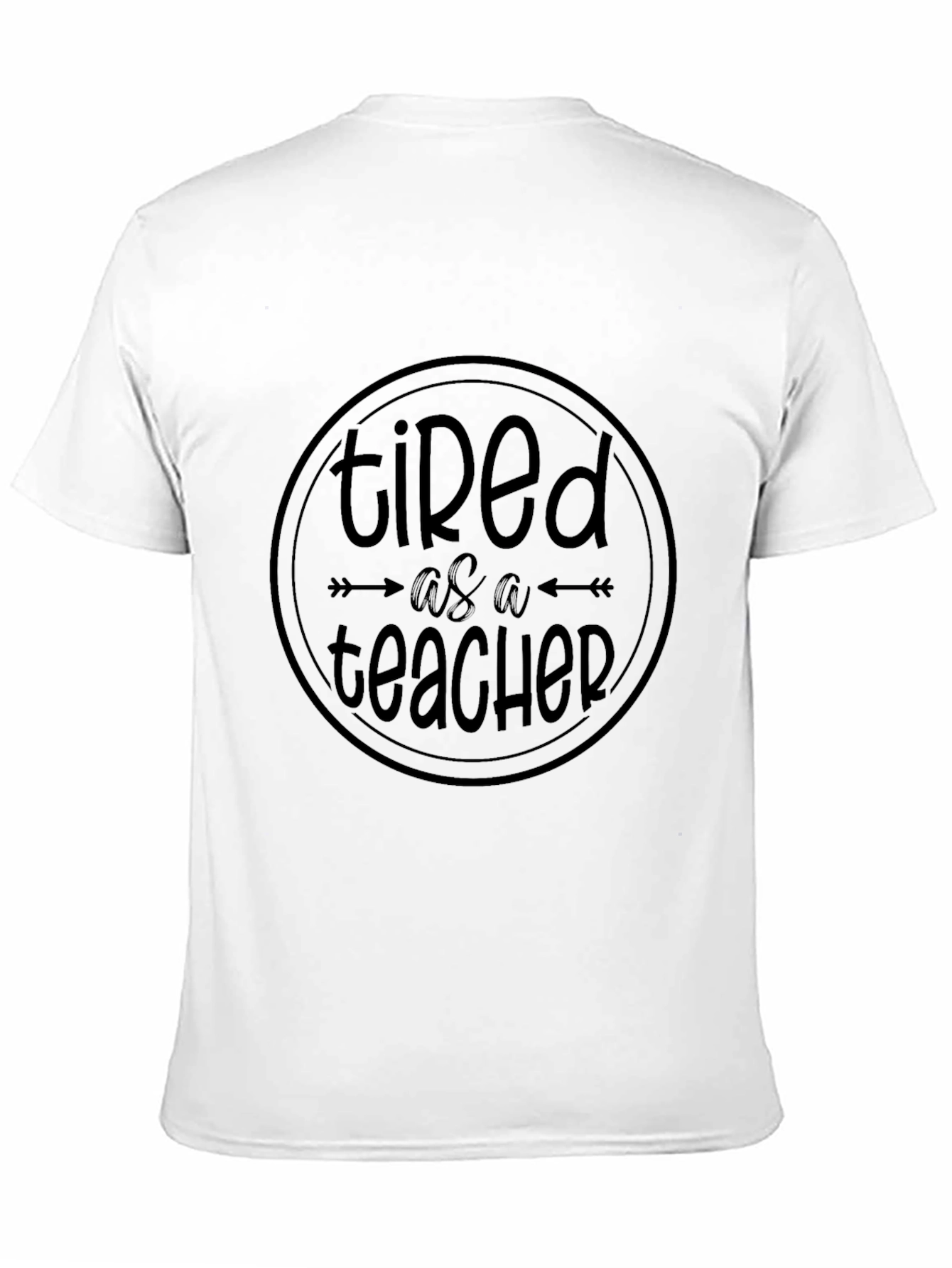 Tired as a Teacher Black Graphic Tee