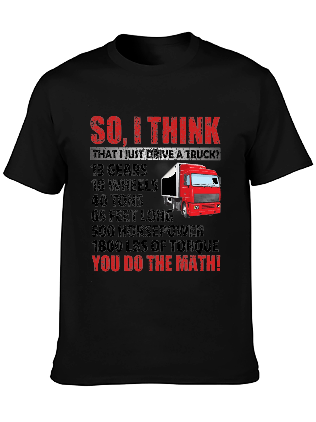 Truck Driver Math T-Shirt
