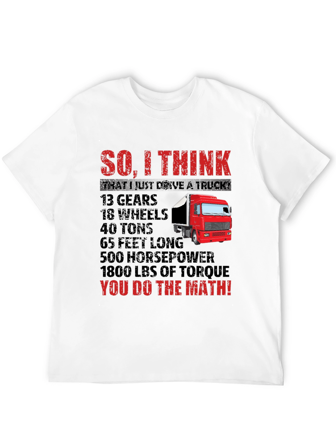 Truck Driver Math T-Shirt