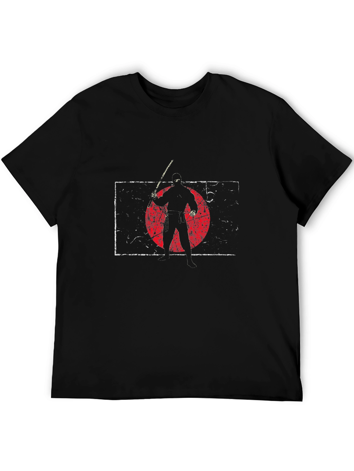 Ninja Warrior Graphic Tee - Black Cotton Blend