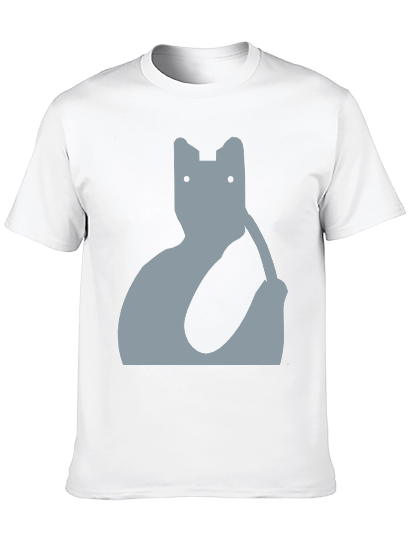 Abstract Cat Graphic Tee - Modern Black T-Shirt