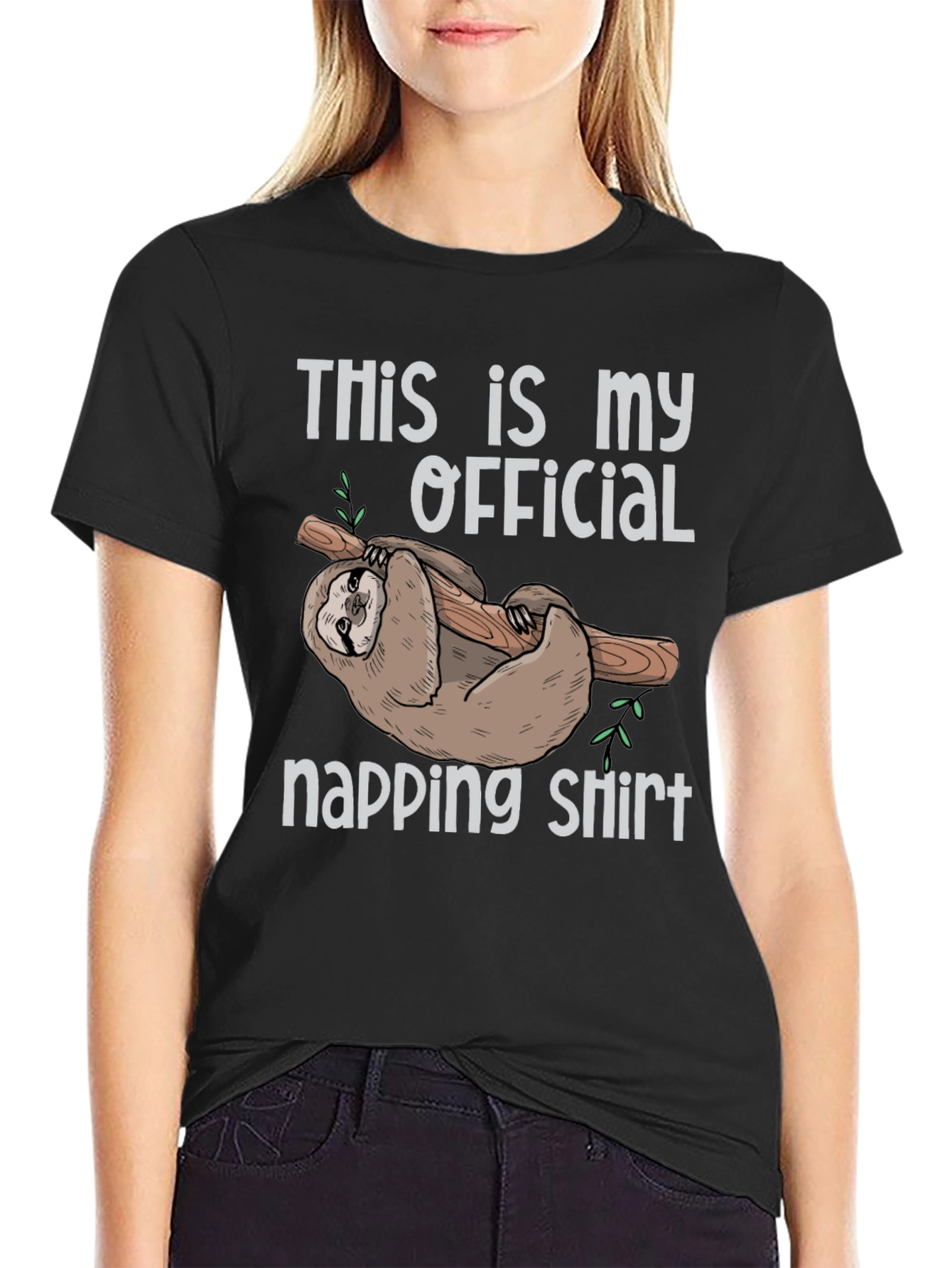 Official Napping Sloth T-Shirt Funny Lazy Graphic Tee