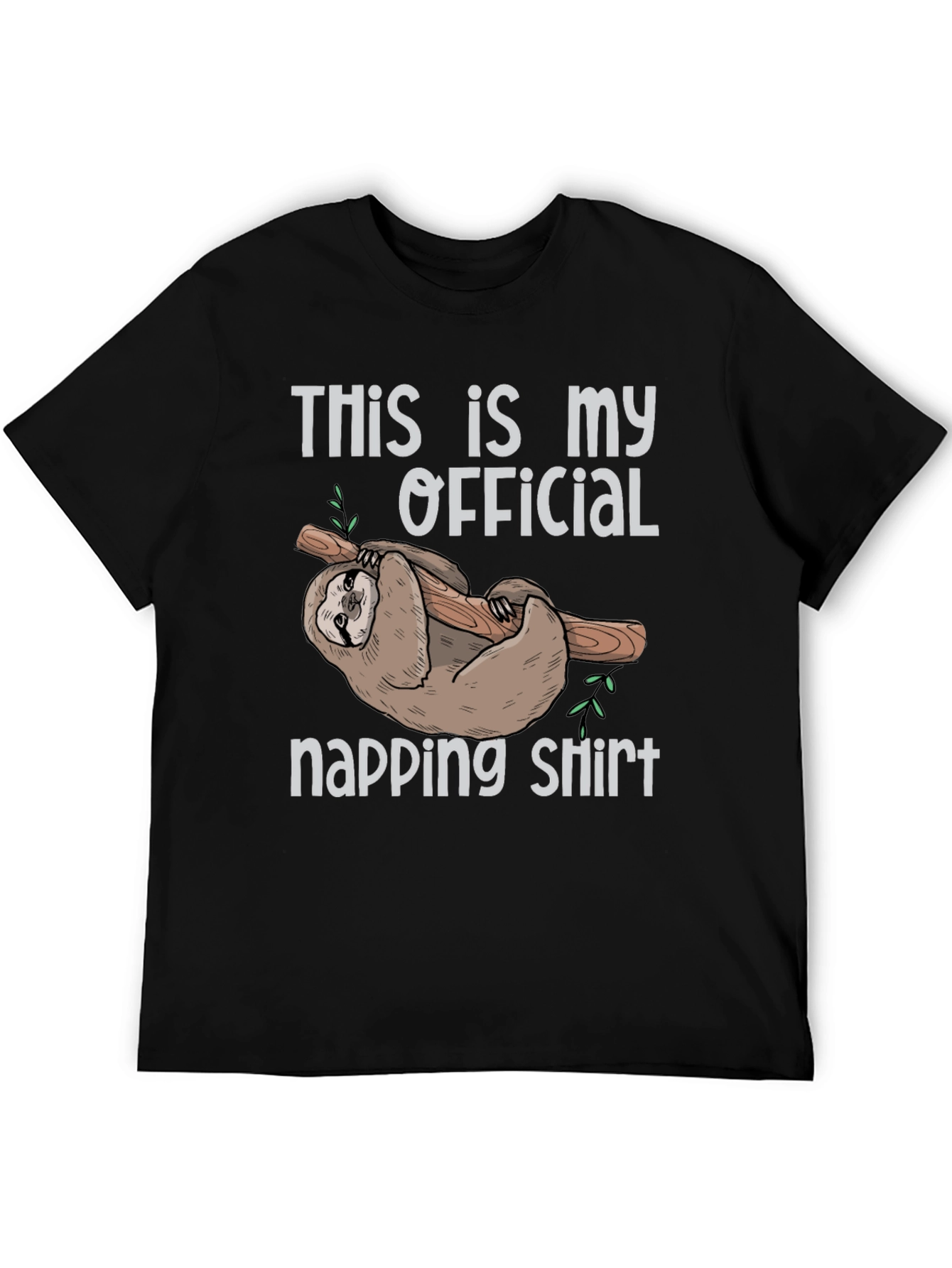 Official Napping Sloth T-Shirt Funny Lazy Graphic Tee