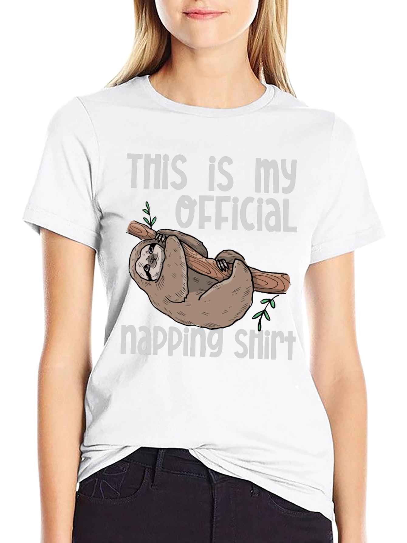 Official Napping Sloth T-Shirt Funny Lazy Graphic Tee