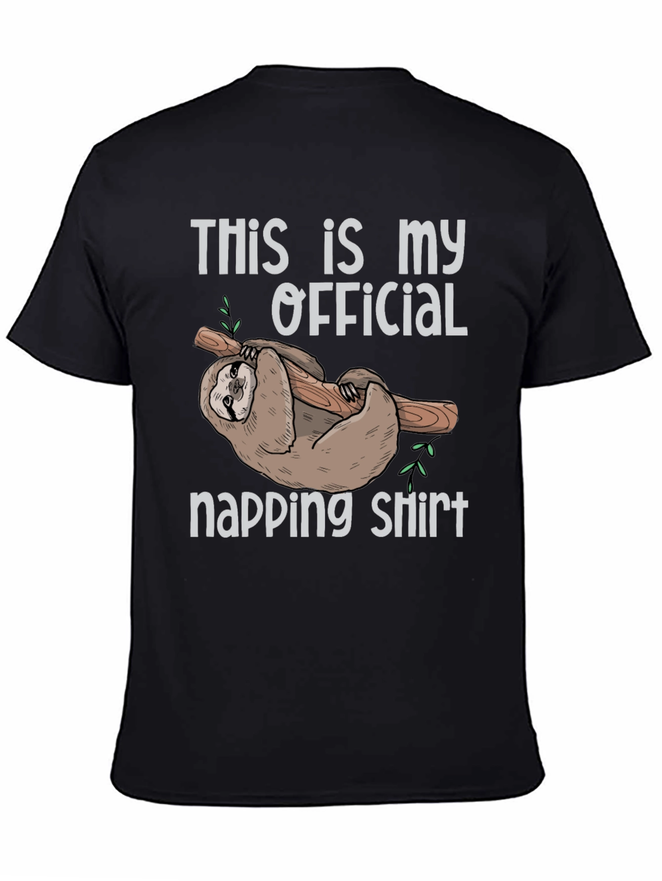 Official Napping Sloth T-Shirt Funny Lazy Graphic Tee