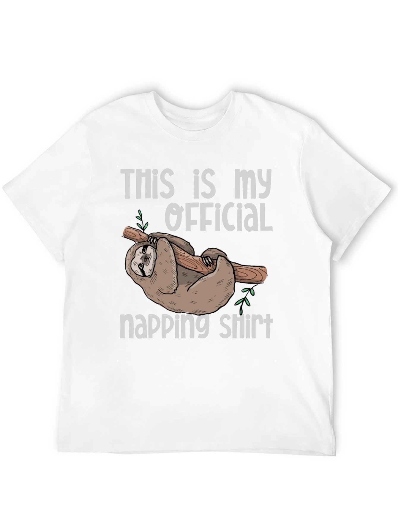 Official Napping Sloth T-Shirt Funny Lazy Graphic Tee