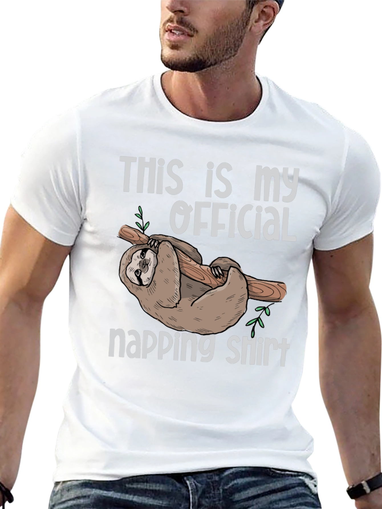 Official Napping Sloth T-Shirt Funny Lazy Graphic Tee