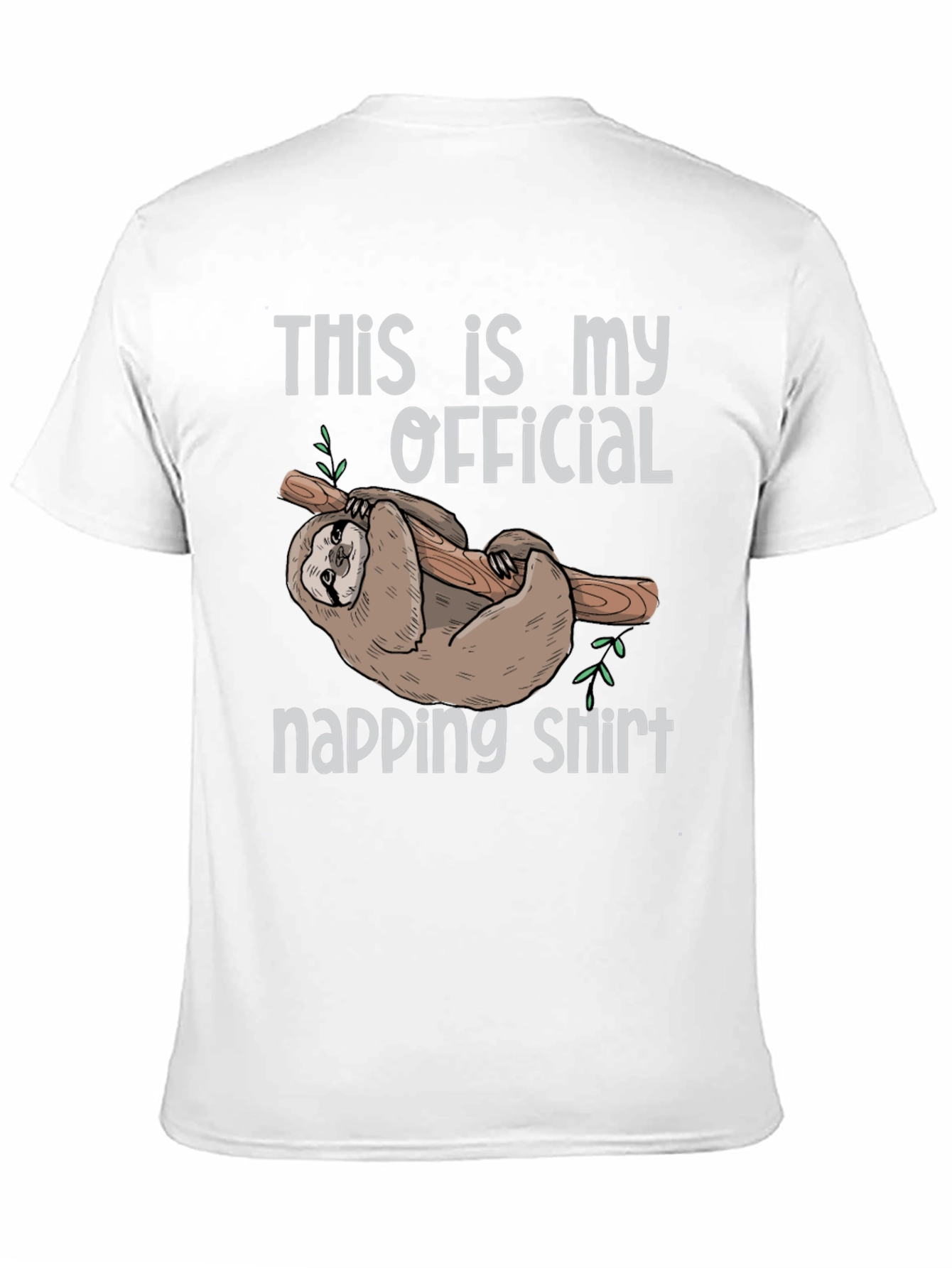 Official Napping Sloth T-Shirt Funny Lazy Graphic Tee