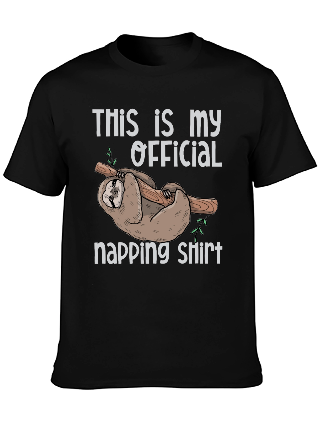 Official Napping Sloth T-Shirt Funny Lazy Graphic Tee