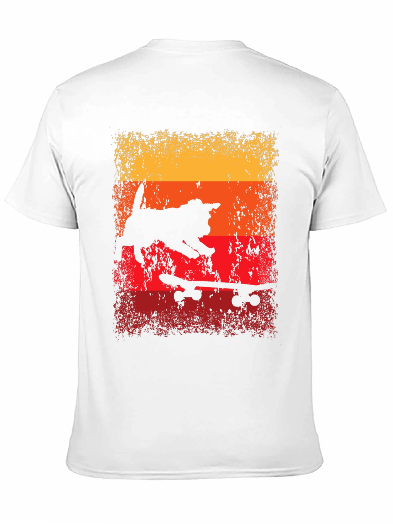 Skateboarding Cat T-Shirt - Retro Style