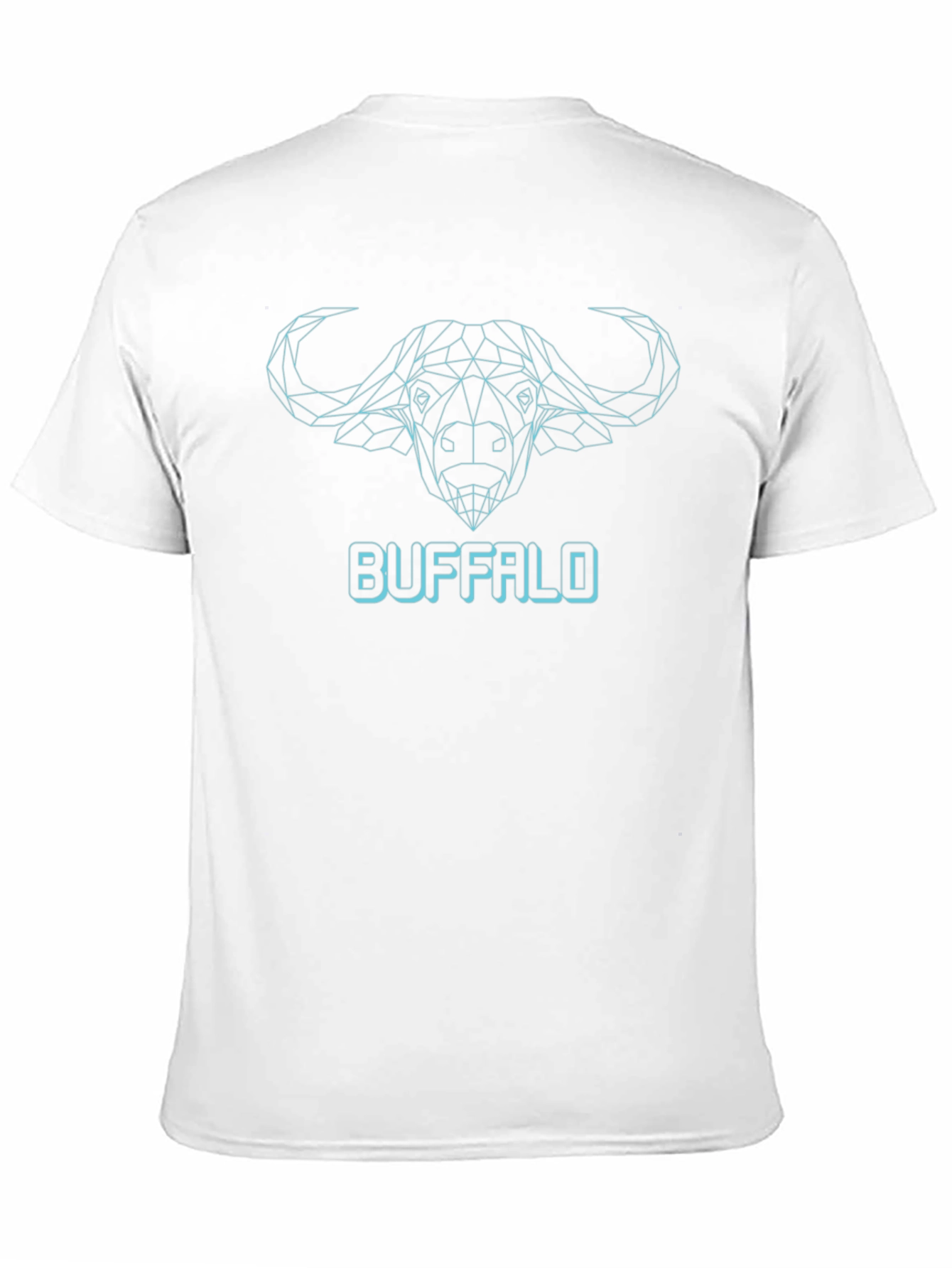 Geometric Buffalo Graphic T-Shirt - Black