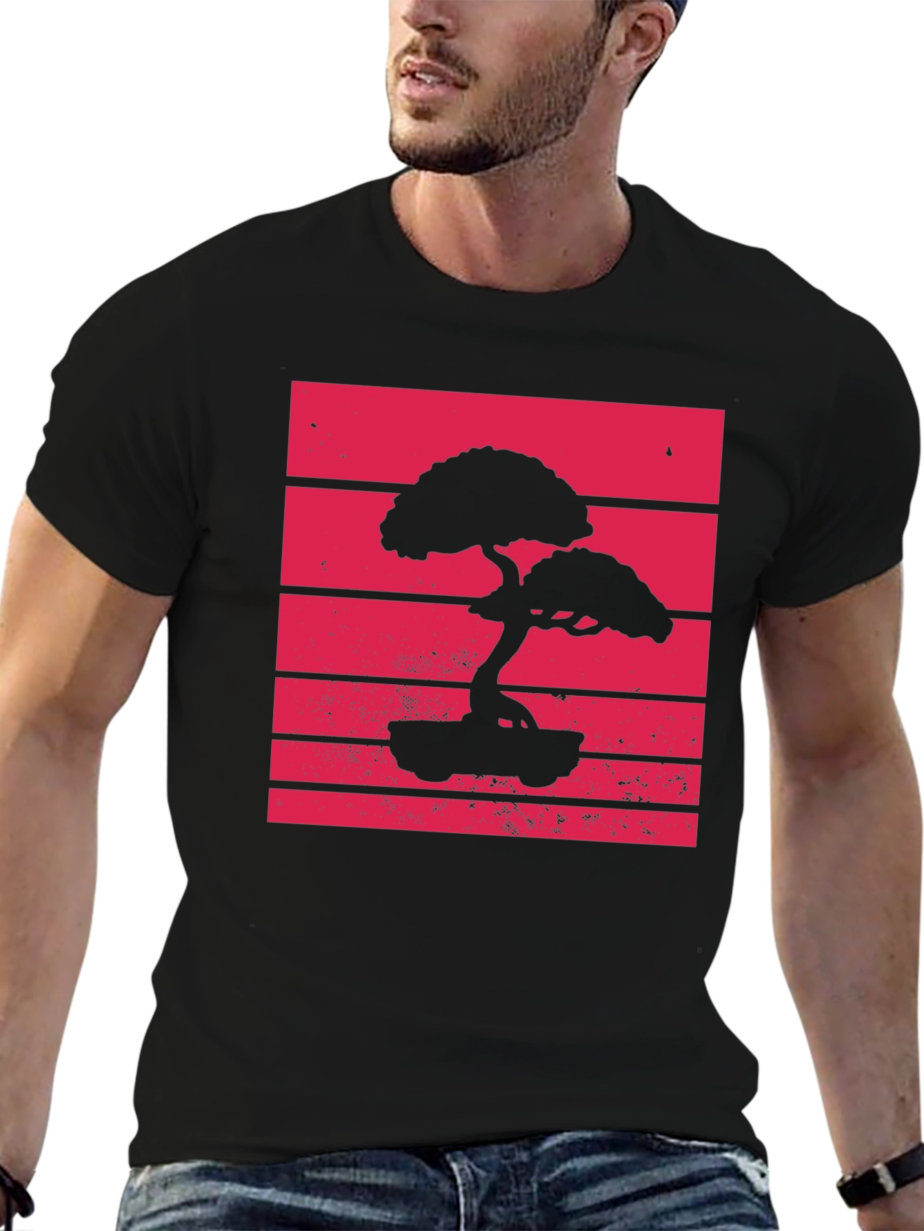 Bonsai Tree Silhouette Graphic Tee