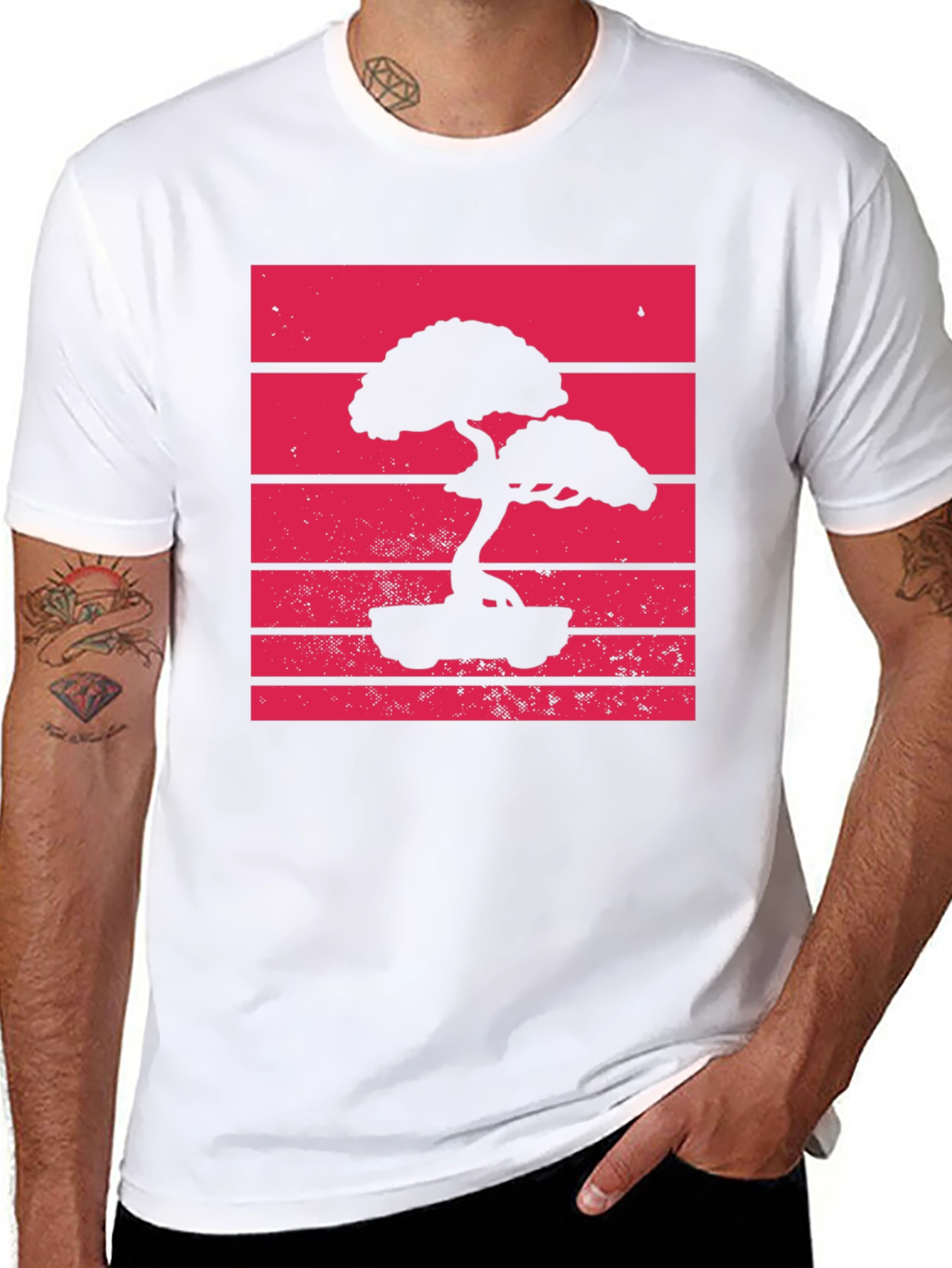 Bonsai Tree Silhouette Graphic Tee