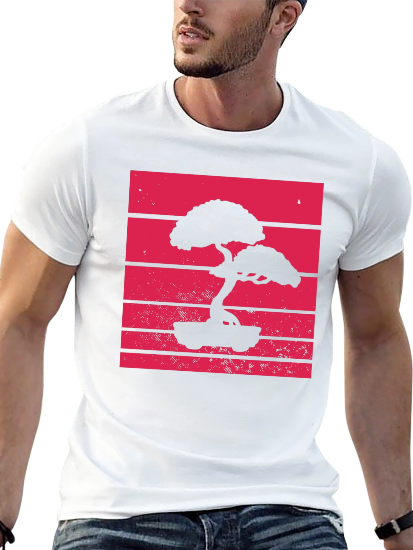 Bonsai Tree Silhouette Graphic Tee