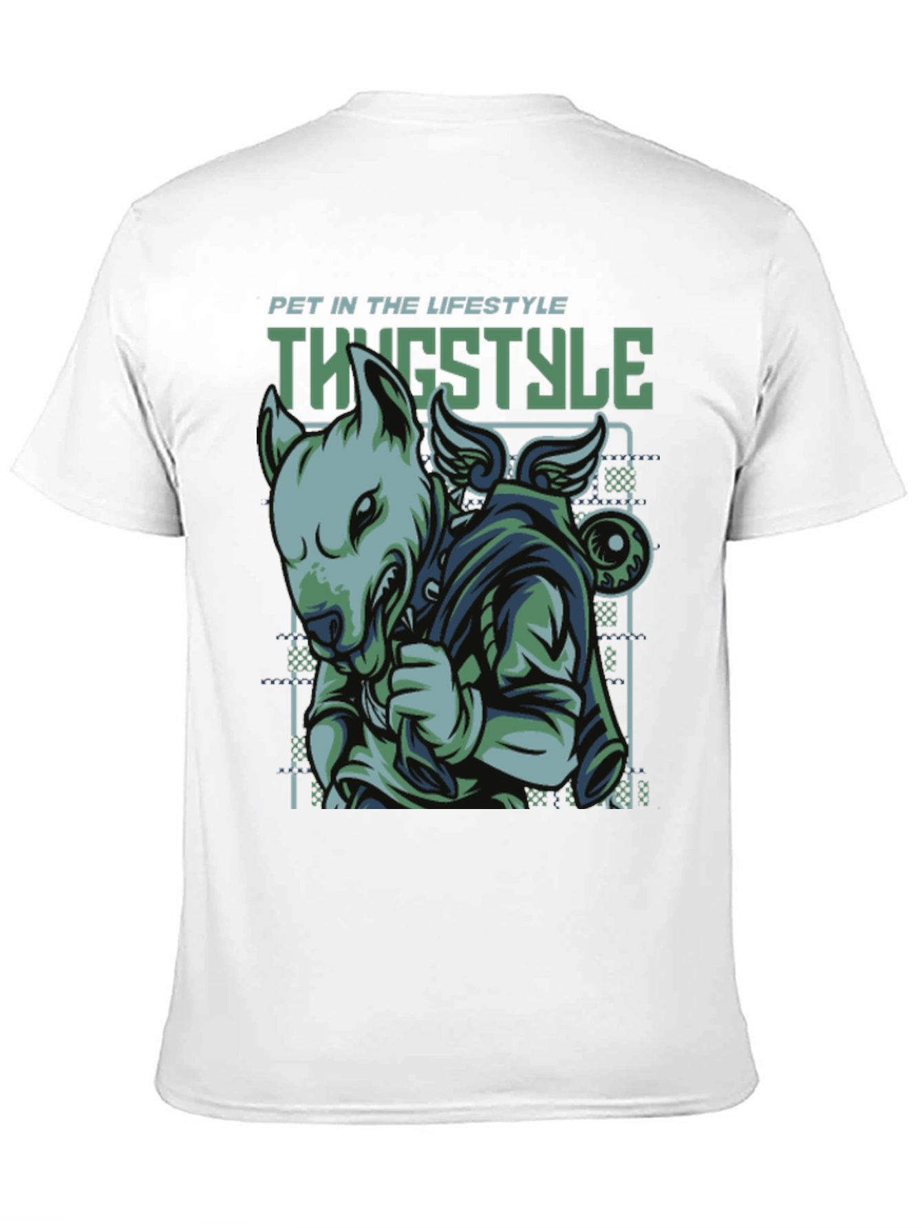 Thug Style Dog Graphic T-Shirt