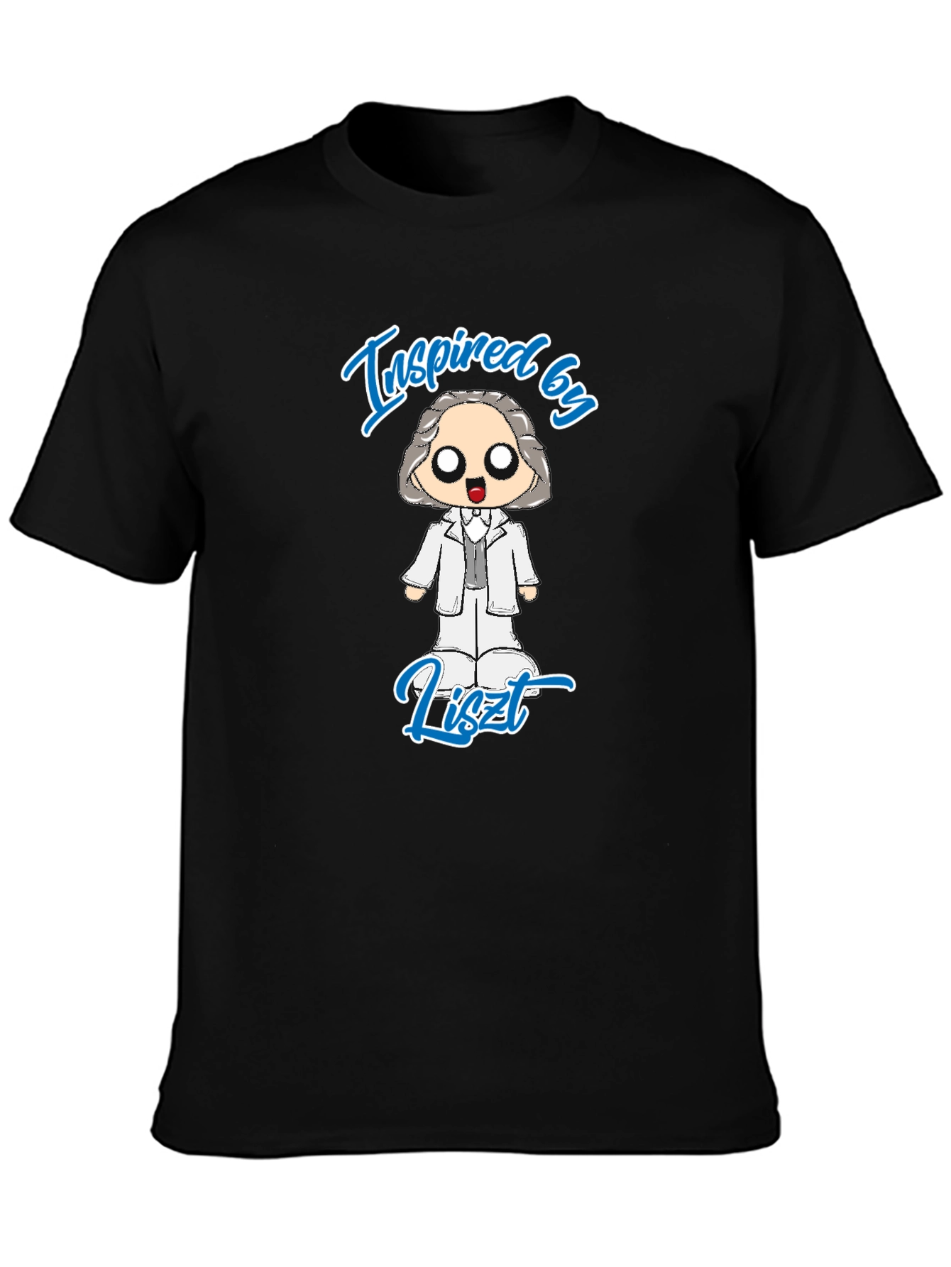 Inspired by Liszt Black T-Shirt