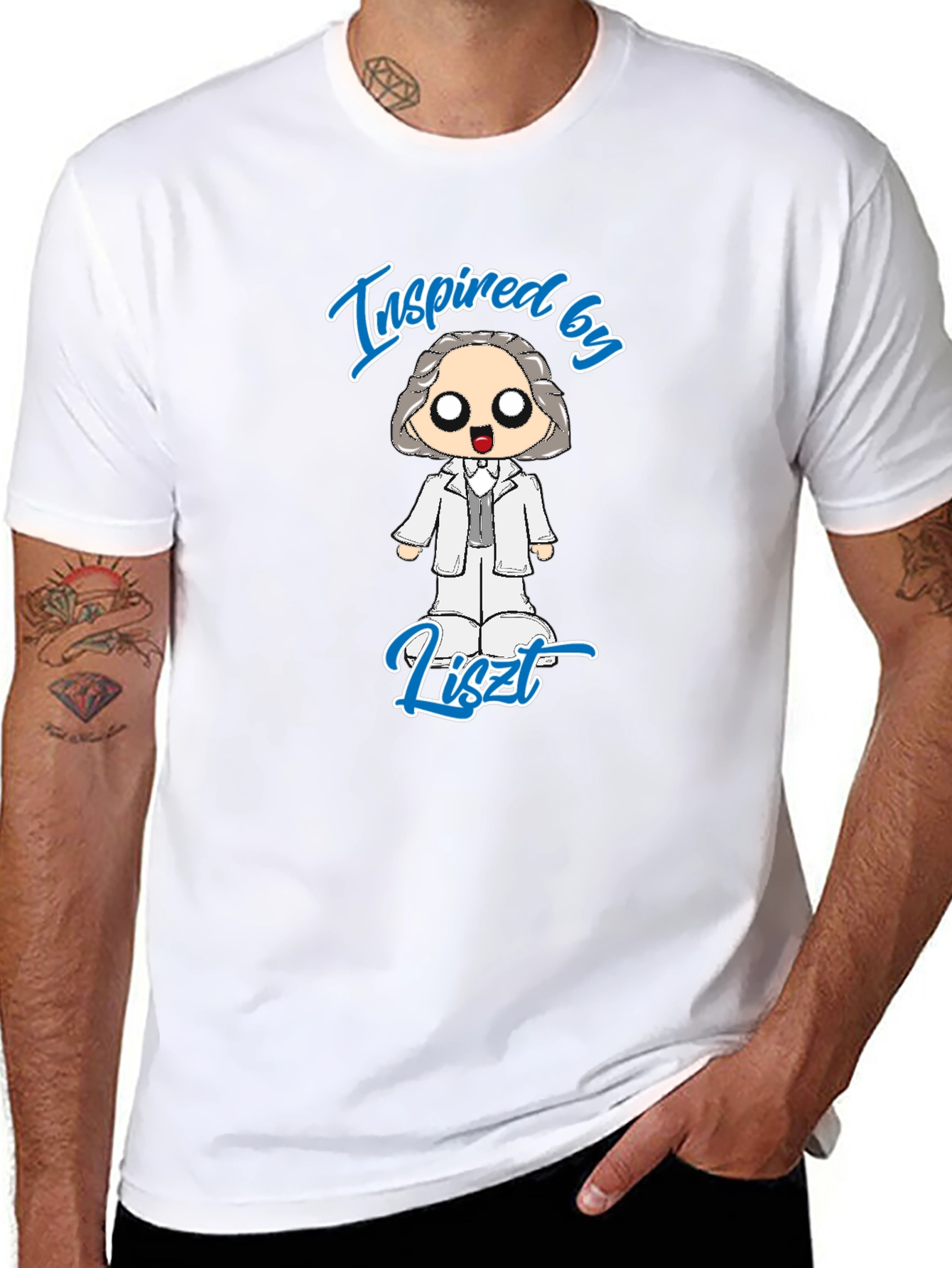 Inspired by Liszt Black T-Shirt
