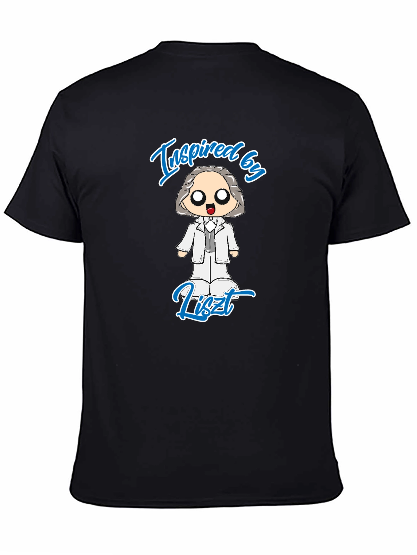 Inspired by Liszt Black T-Shirt