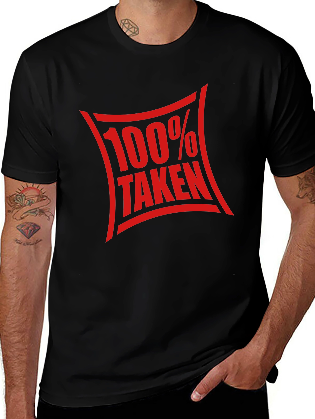 100% Taken Graphic Tee - Funny Relationship Shirt