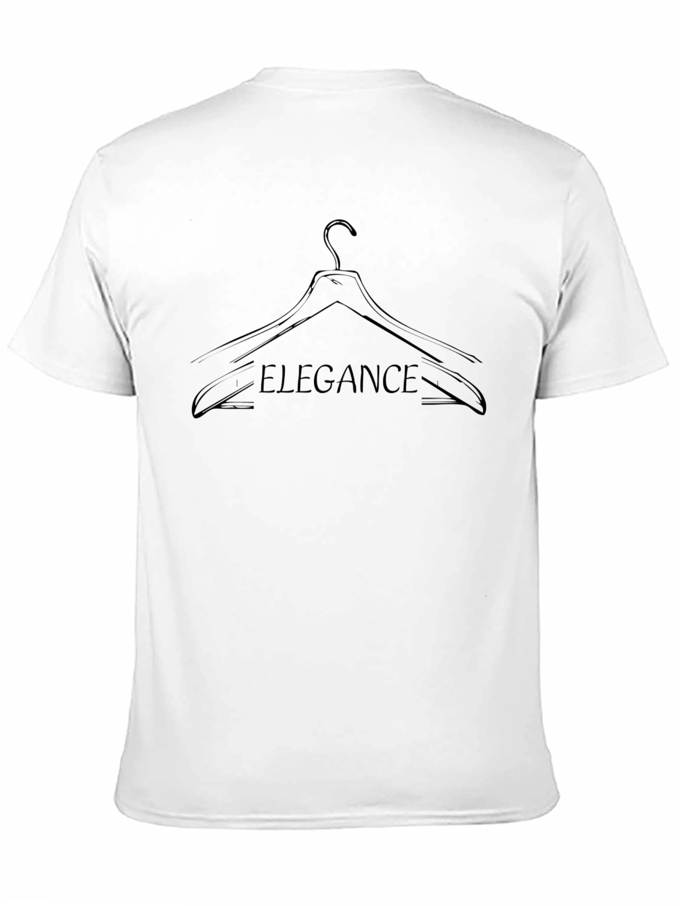 Elegance Hanger Graphic Tee - Stylish Black Cotton T-Shirt