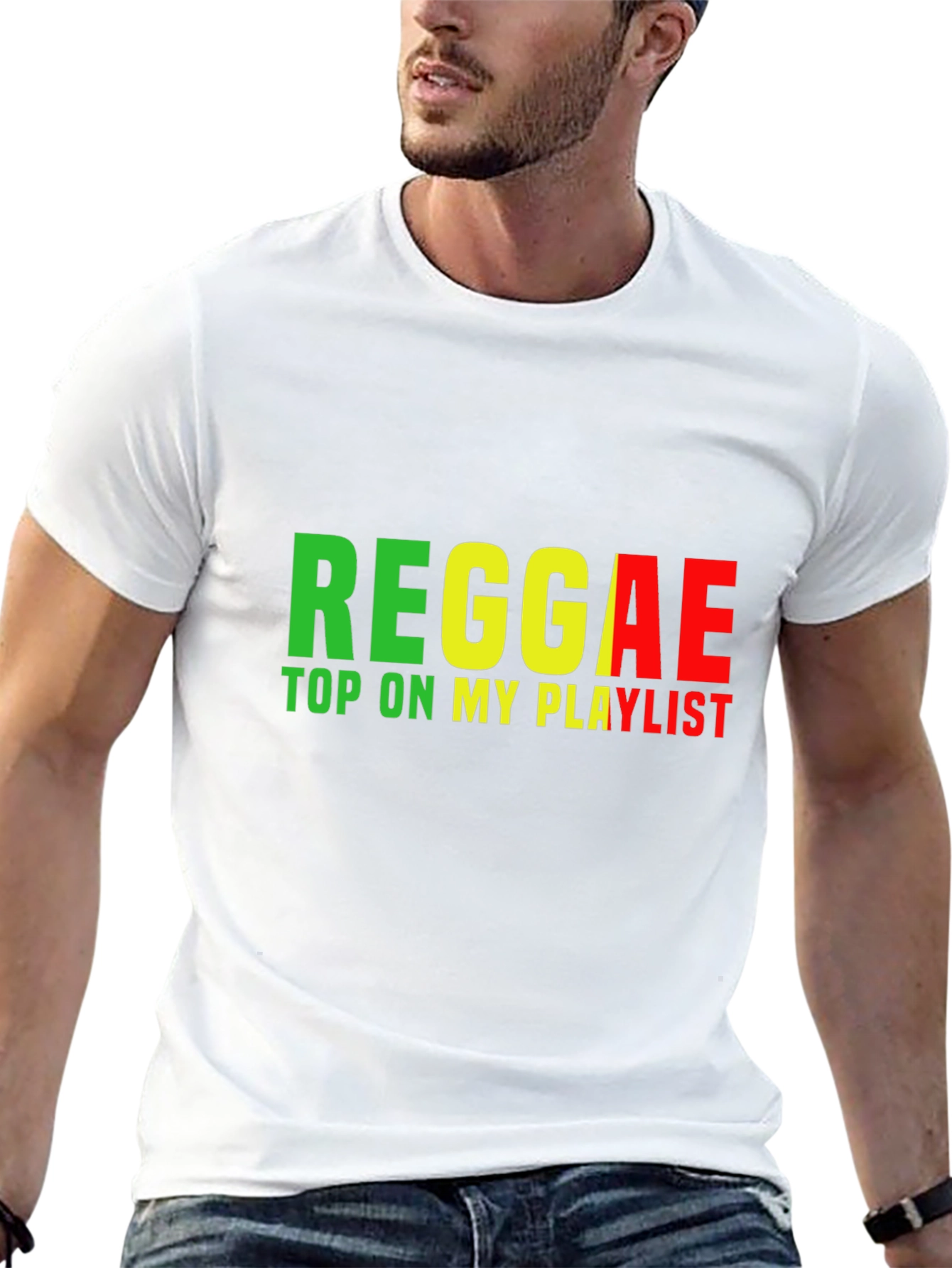 Reggae Top On My Playlist Black T-Shirt