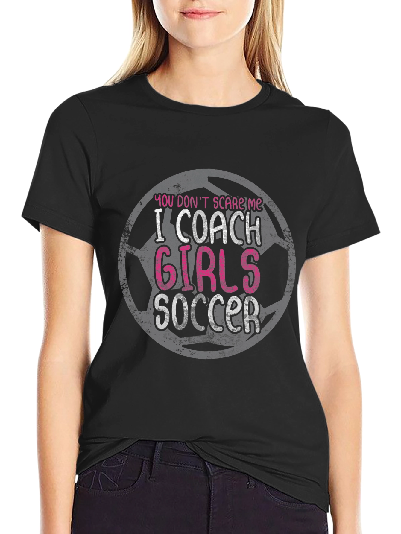 Girls Soccer Coach Graphic T-Shirt