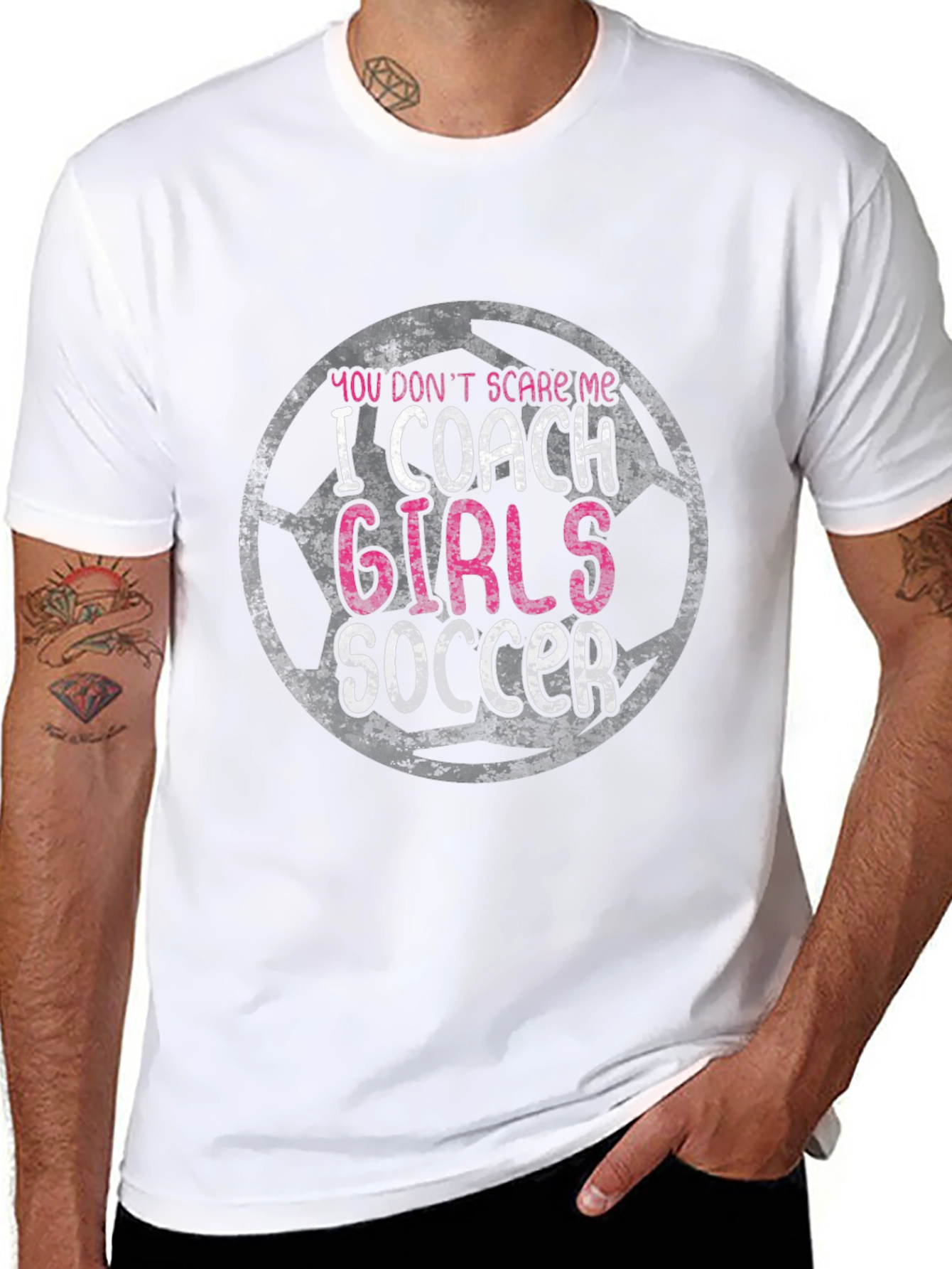Girls Soccer Coach Graphic T-Shirt