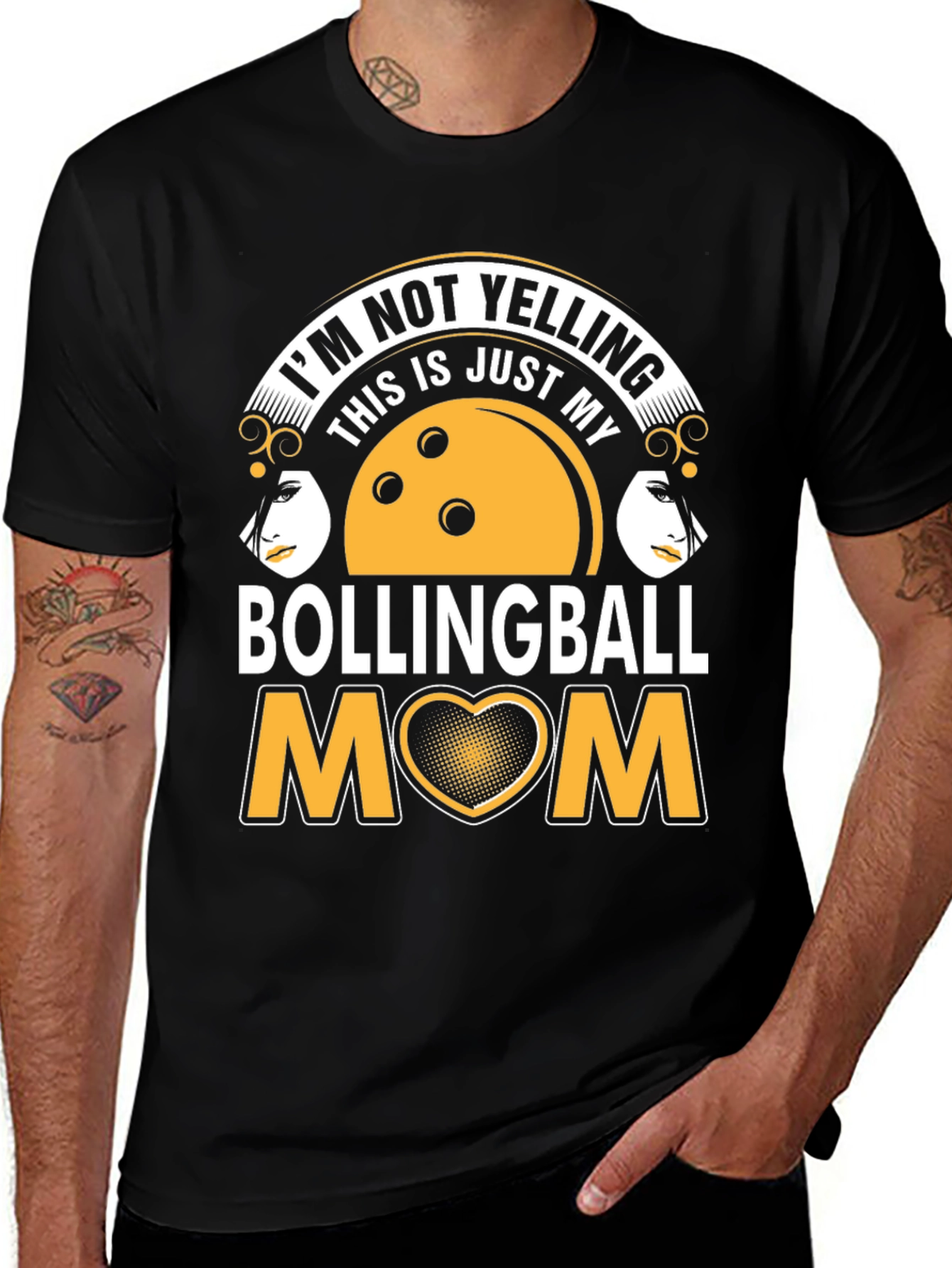 Bowling Ball Mom T-Shirt - Unique Graphic Tee