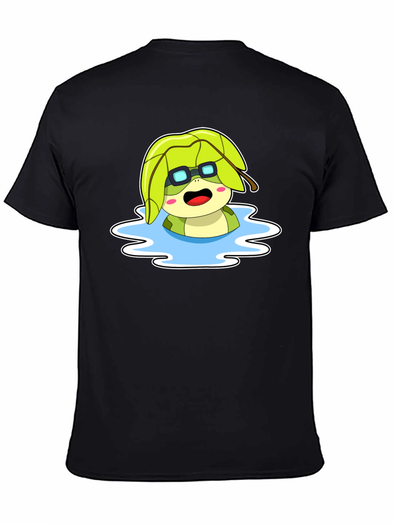 Cartoon Turtle in Water T-Shirt